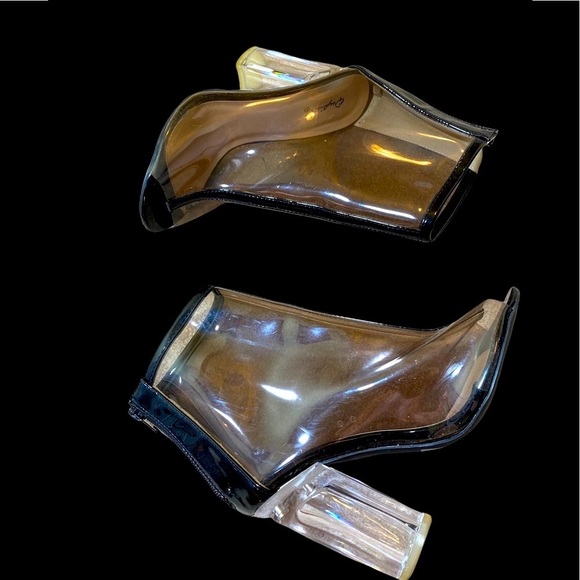 Qupid smoky-clear zip up booties size 6.5 - Picture 3 of 8